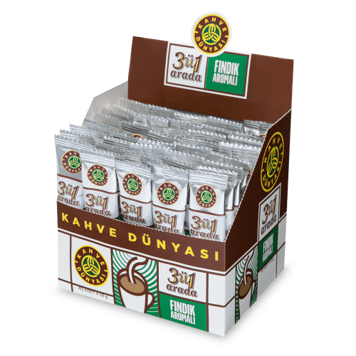 قهوة سريعة التحضير 3في 1 بنكهة البندق 40 ظرف قهوة دنياسي