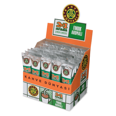 قهوة سريعة التحضير بدون سكر بنكهة البندق 40 ظرف قهوة دنياسي