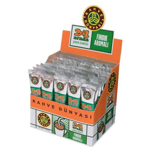 قهوة سريعة التحضير بدون سكر بنكهة البندق 40 ظرف قهوة دنياسي