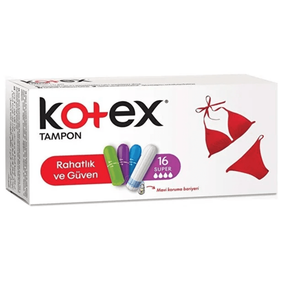 Kotex تامبون لحماية فائقة أثناء الدورة الشهرية 16 قطعة