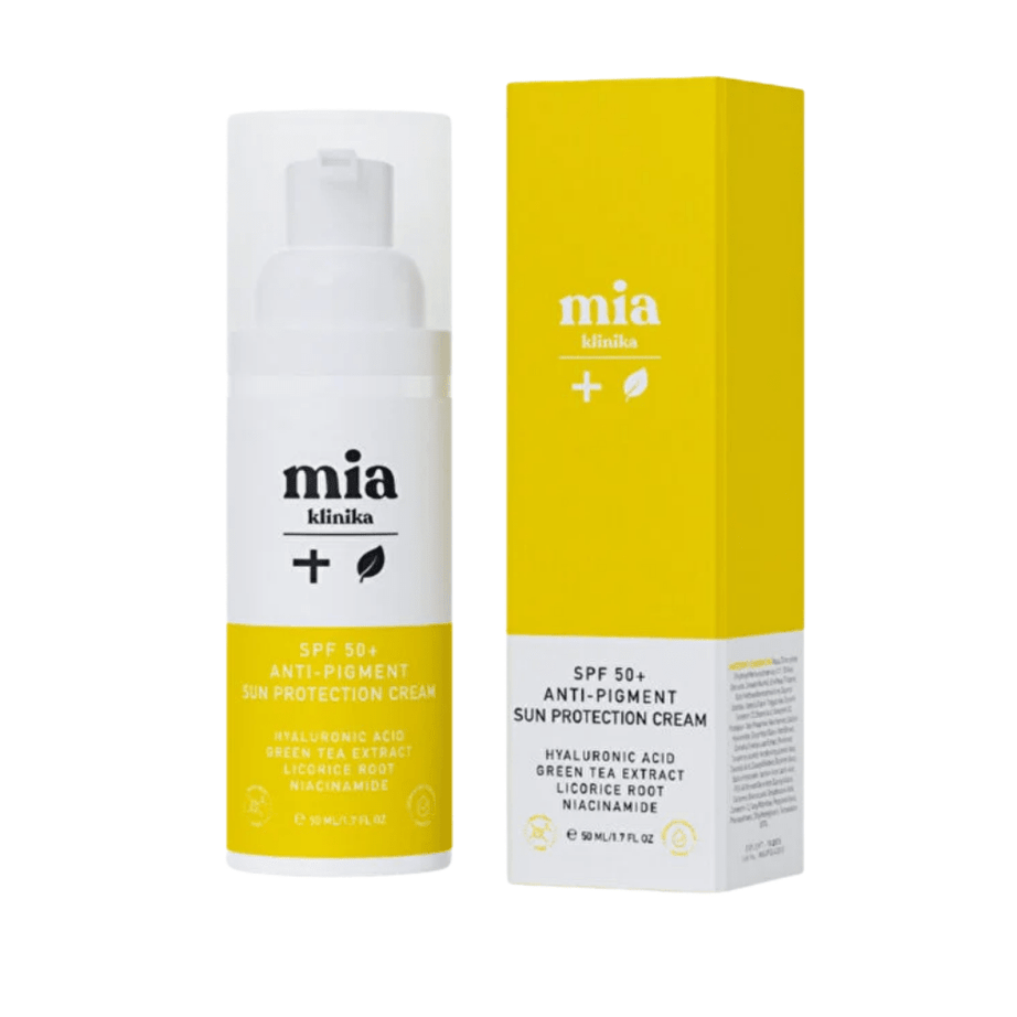 mia klinika واقي شمس للوجه SPF 50+ لتقليل مظهر الخطوط الدقيقة والتصبغات