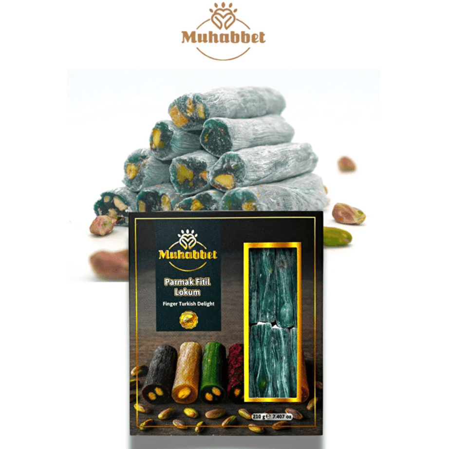 Muhabbet أصابع حلقوم بالفستق والكراميل الايطالي 210 غرام