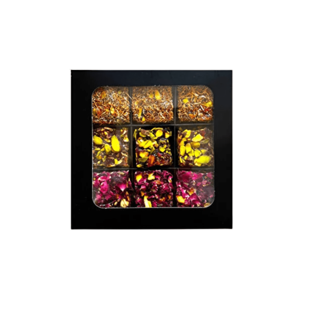 Muhabbet حلقوم تركي فاخر مشكل بالفستق الحلبي 9 قطع