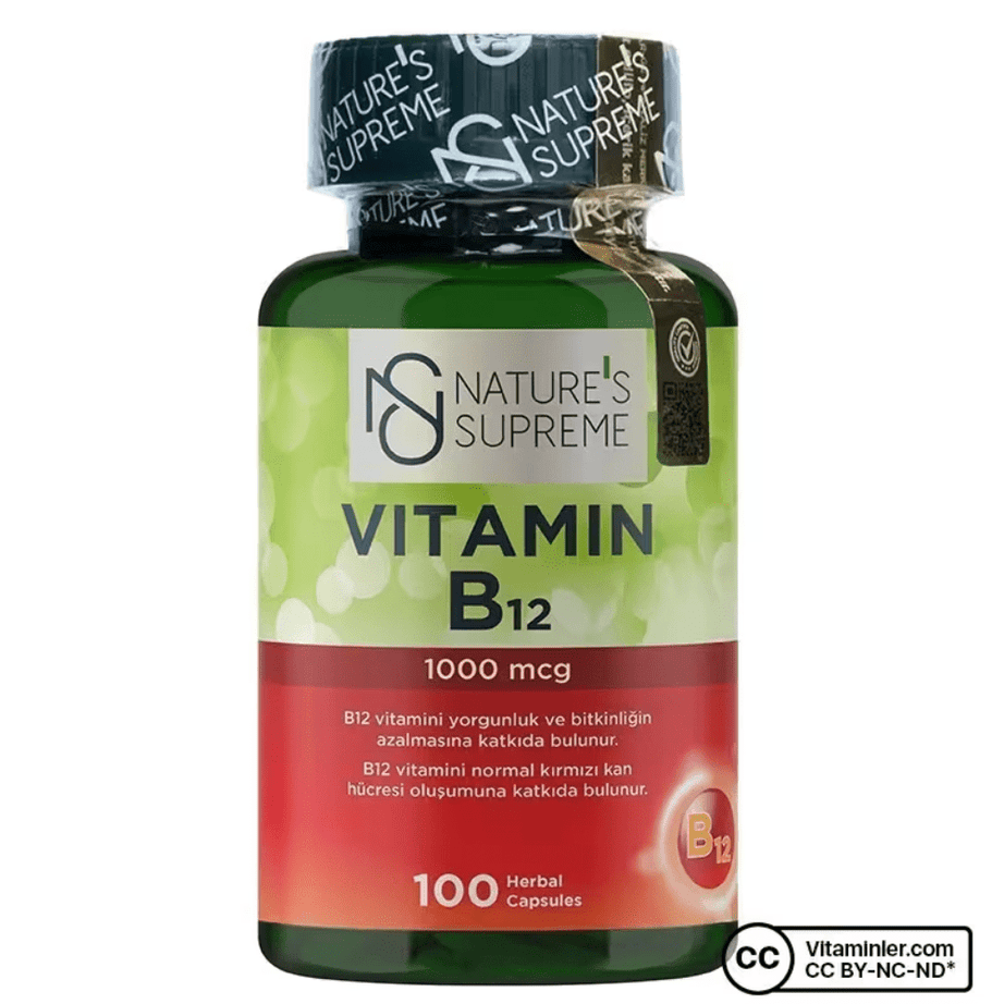 Nature's Supreme فيتامين B12 1000 مكغ _ 100 كبسولة