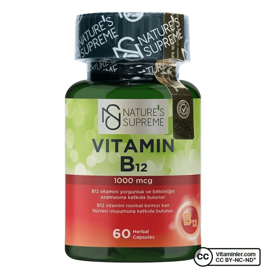 Nature's Supreme فيتامين B12 1000 مكغ _ 60 كبسولة