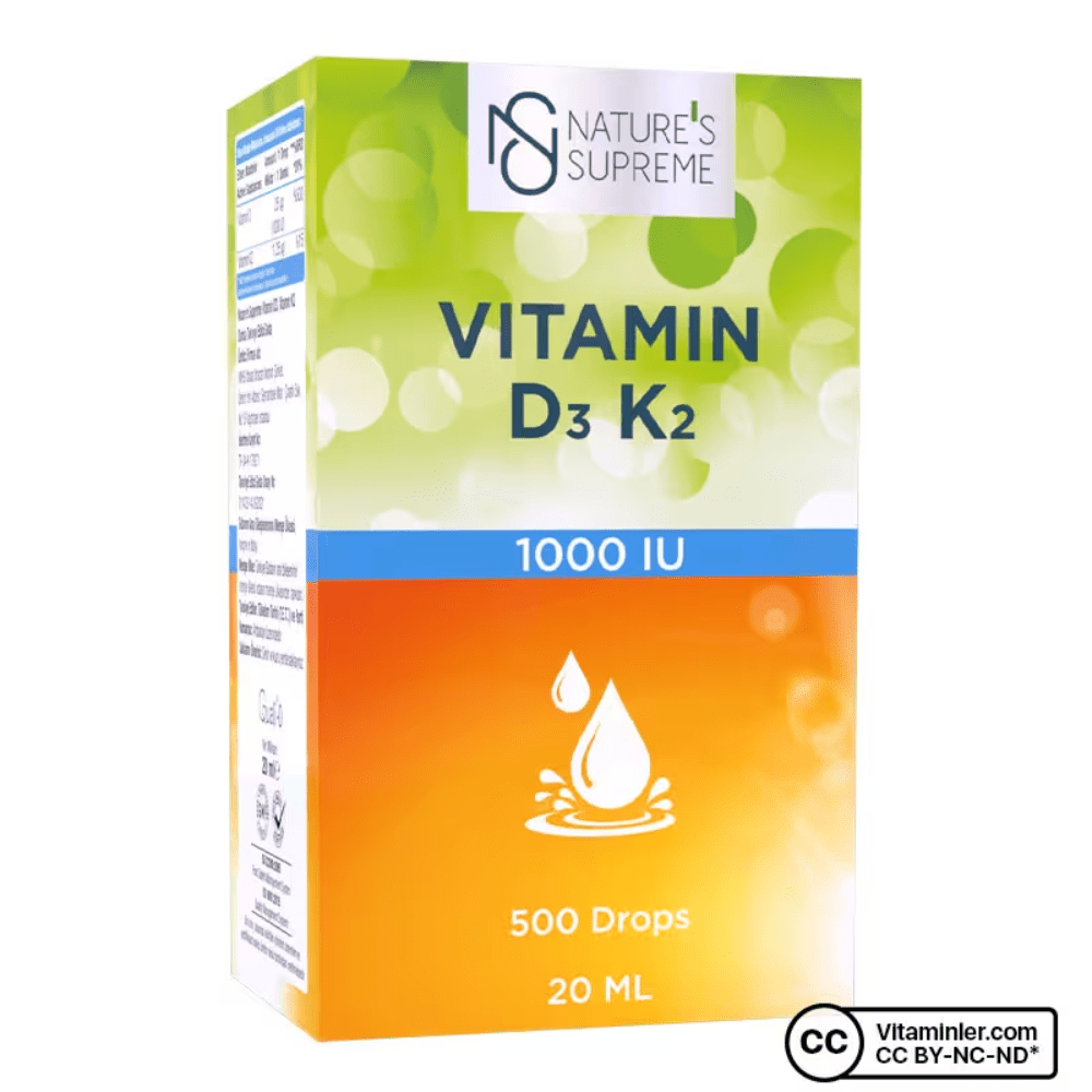 Nature's Supreme فيتامين D3 + K2 20 مل (قطرات)