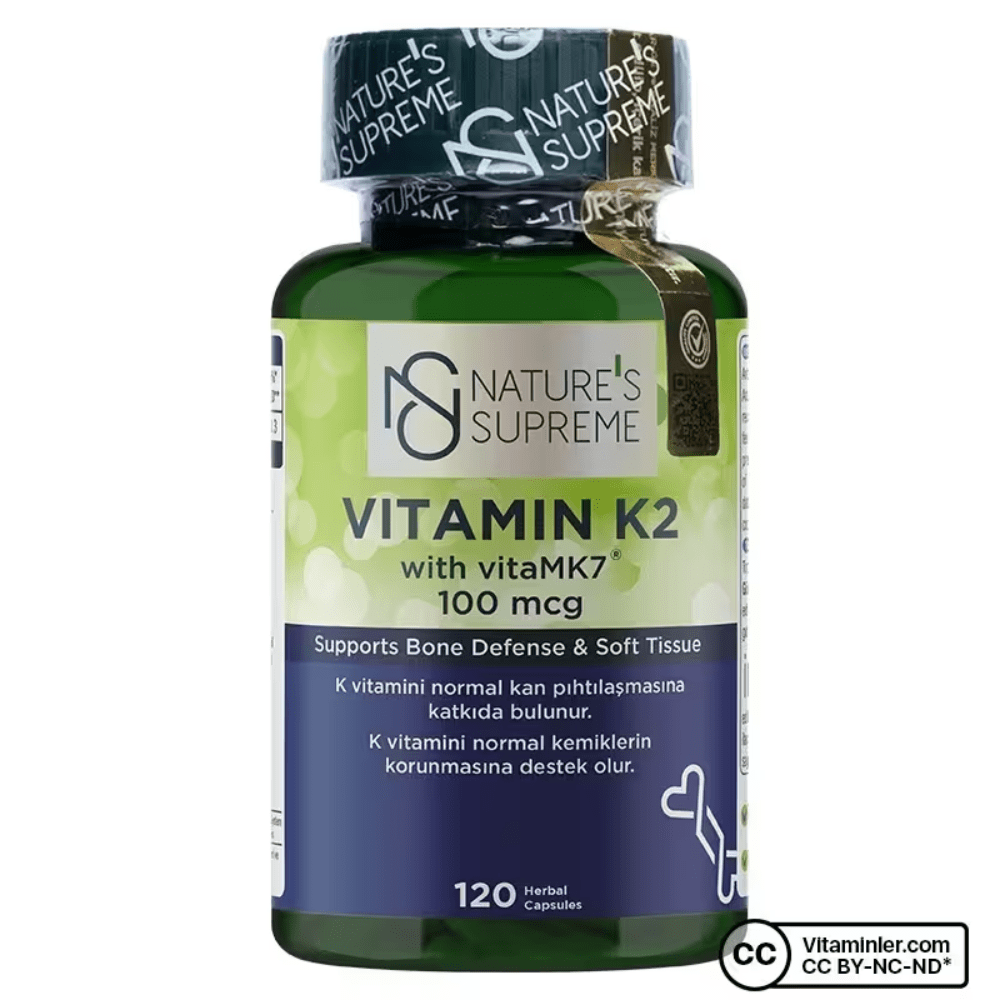 Nature's Supreme فيتامين K2 100 mcg _ 120 كبسولة