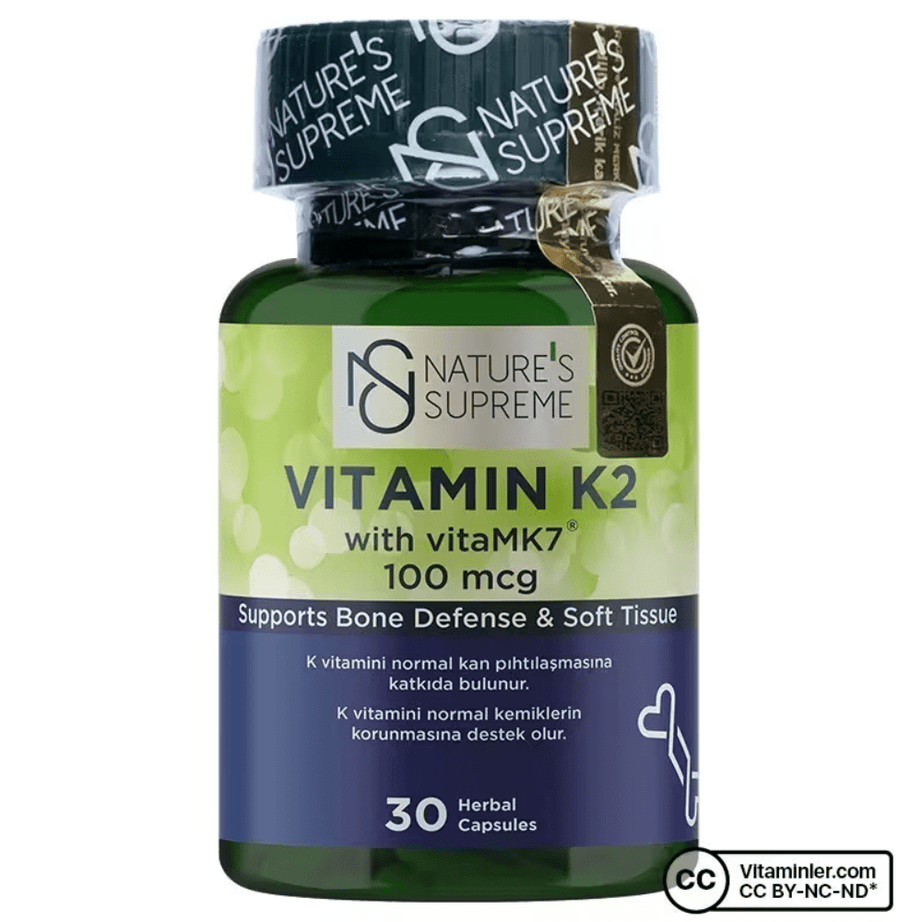 Nature's Supreme فيتامين K2 100 mcg _ 30 كبسولة