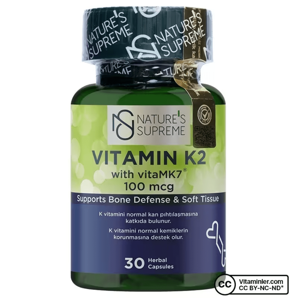 Nature's Supreme فيتامين K2 100 mcg _ 30 كبسولة