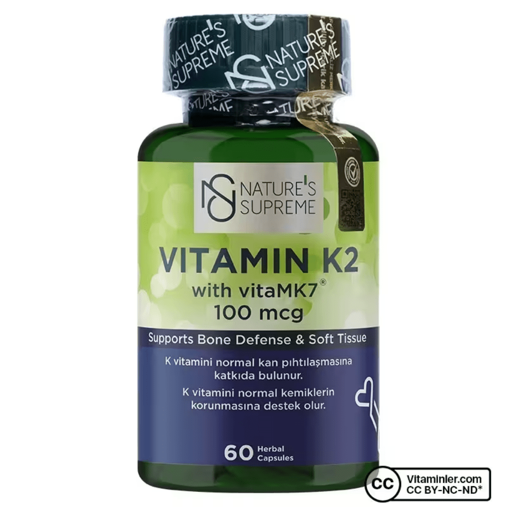 Nature's Supreme فيتامين K2 100 mcg _ 60 كبسولة