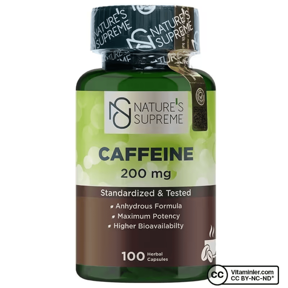 Nature's Supreme كافيين 200 ملغ _ 100 كبسولة