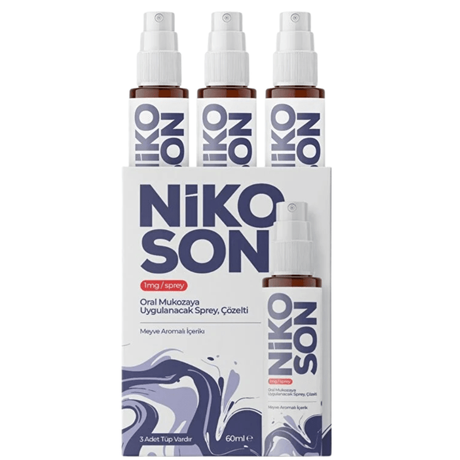 Nikoson بخاخ فم يومي بنكهة طبيعية للانتعاش الفوري| 3 بخاخات × 20 مل