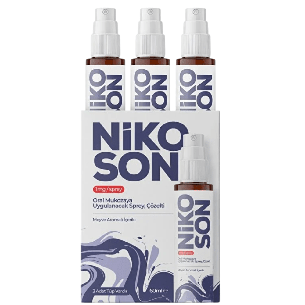 Nikoson بخاخ فم يومي بنكهة طبيعية للانتعاش الفوري| 3 بخاخات × 20 مل