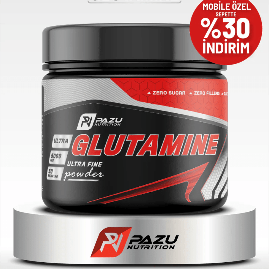 PAZU جلوتامين بودر لدعم العضلات والتعافي 250 غرام