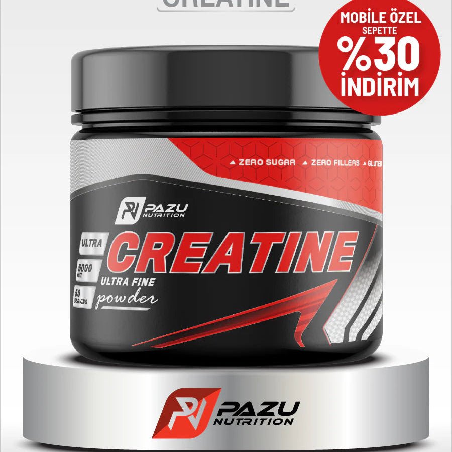 Pazu مكمل الكرياتين بيور (مونوهيدرات) لدعم بناء العضلات وزيادة القوة 250 غرام