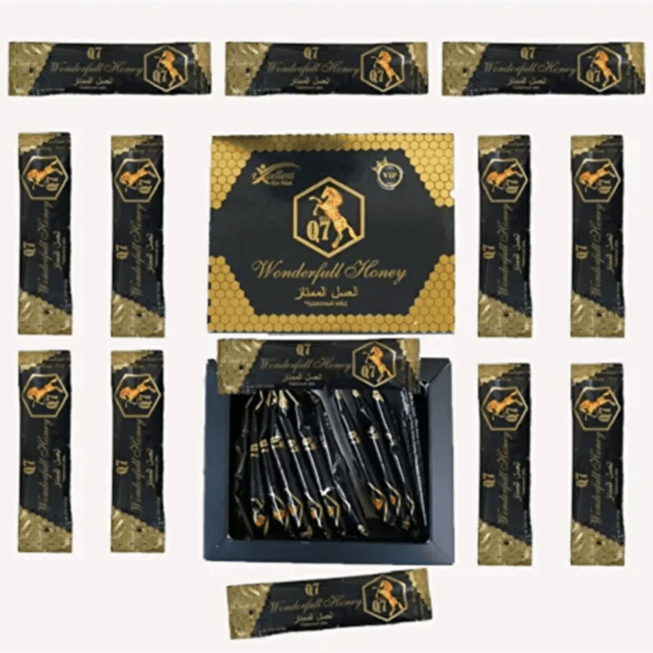 Q7 عسل طبيعي لزيادة الرغبة ولأداء للرجال والنساء 12 ظرف