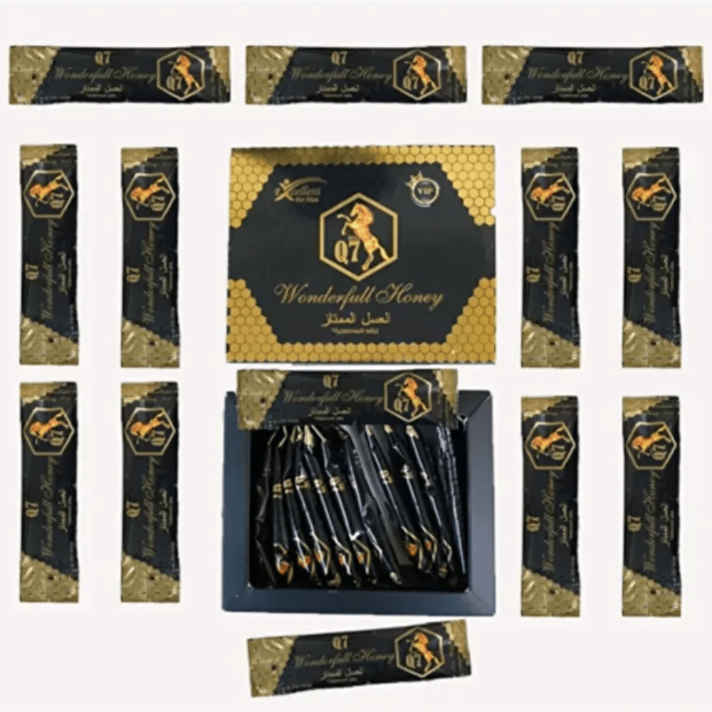 Q7 عسل طبيعي لزيادة الرغبة ولأداء للرجال والنساء 12 ظرف