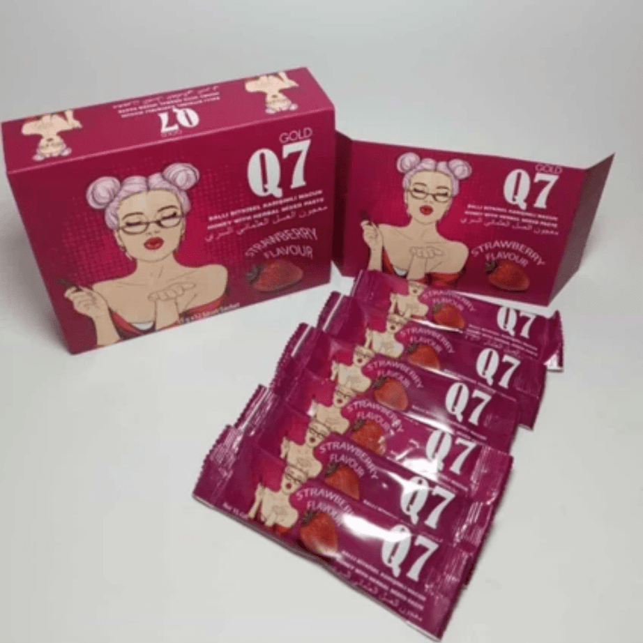 Q7 مزيج العسل والاعشاب لزيادة الرغبة والطاقة للنساء | 12 ظرف