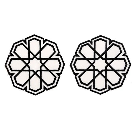 qotnhome قواعد فسيفساء سوداء للأكواب (قطعتين)