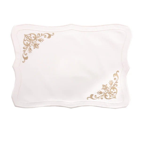 qotnhome مفرش طاولة ذهبي مضاد للبقع