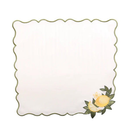 qotnhome منديل عشاء قطني بتصميم الليمون