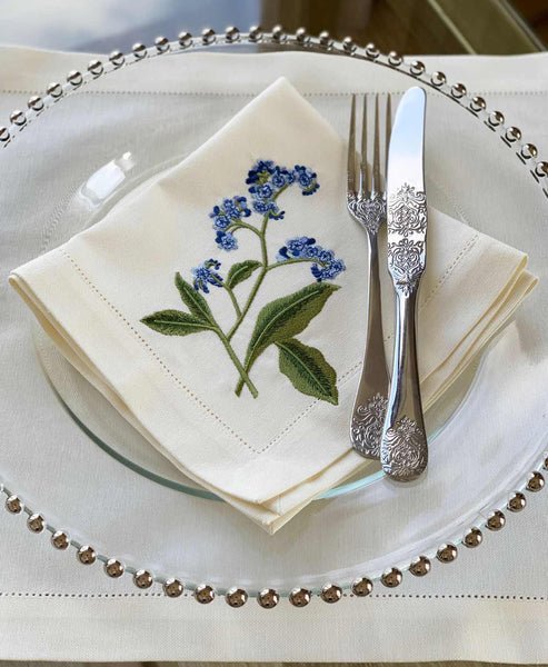 qotnhome منديل العشاء على شكل زهرة برية