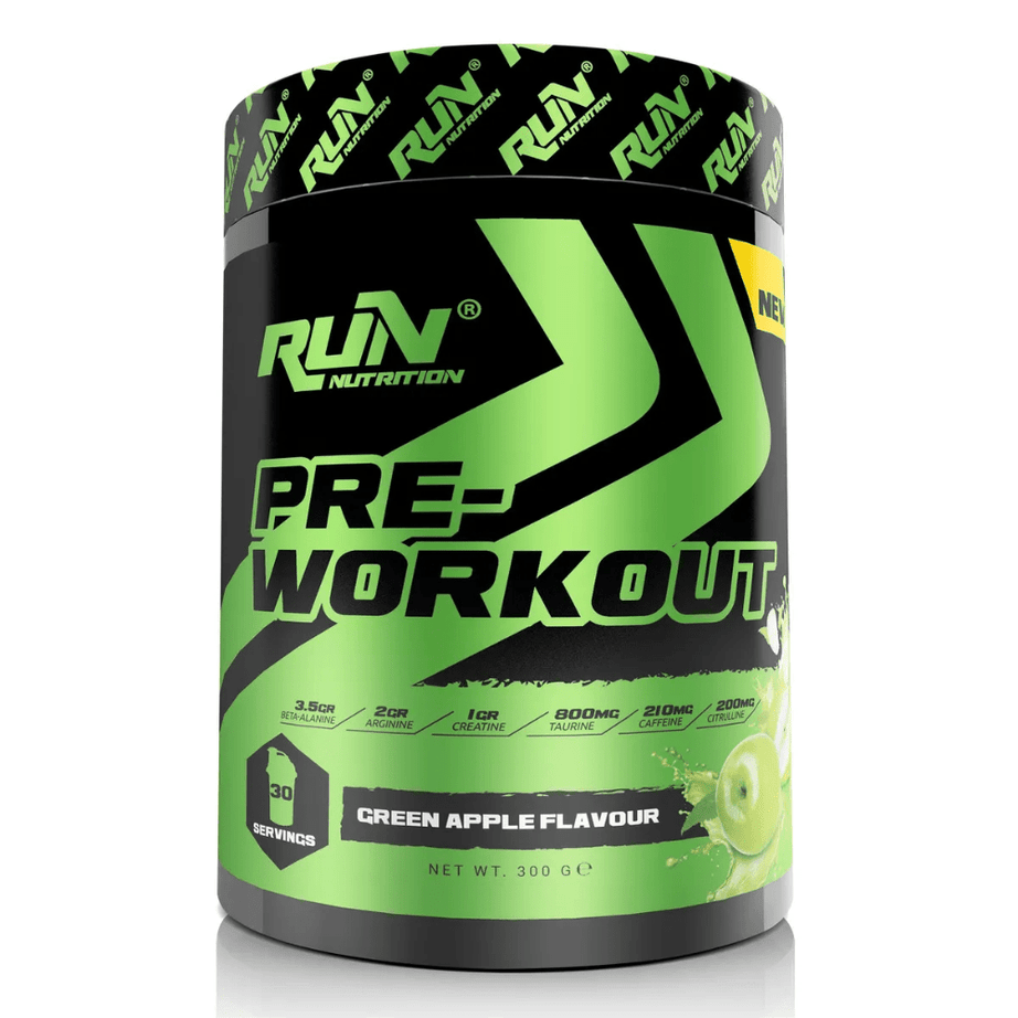 ران نيوتريشن مكمل بري وورك اوت بنكهة التفاح الأخضر 300 غرام