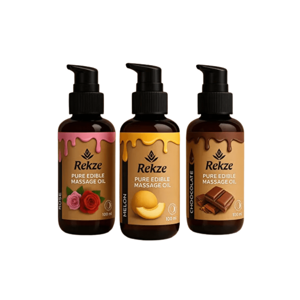Rekze مجموعة زيوت مساج للعلاج العطري بثلاث روائح 100 مل