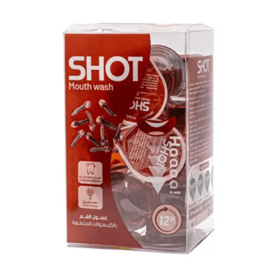 Shot كبسولات غسول الفم بنكهة القرنفل 20 × 15 مل