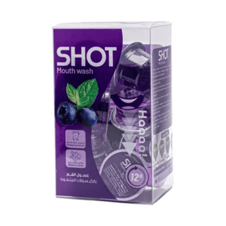 Shot كبسولات غسول فم بنكهة التوت 20 × 15 مل